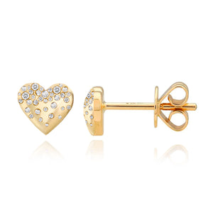 Petite Dripping Scattered Heart Studs