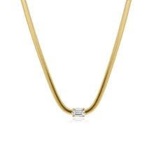 Load image into Gallery viewer, Solitaire Diamond Snake Necklace
