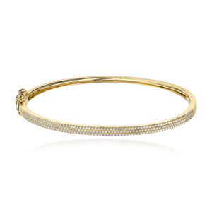 Three Line Pave Bangle