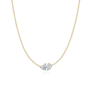 Two Lab Diamond Necklace 2CT