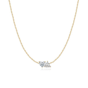 Two Lab Diamond Necklace 2CT