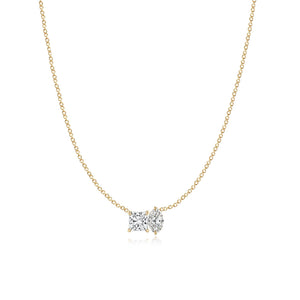 Two Lab Diamond Necklace 2CT