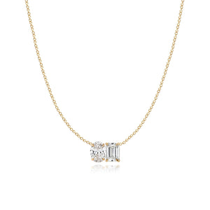 Two Lab Diamond Necklace 4CT