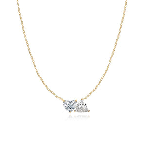 Two Lab Diamond Necklace 4CT