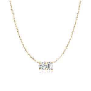 Two Lab Diamond Necklace 4CT