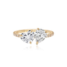 Load image into Gallery viewer, Two Diamond Pave Band Engagement Ring
