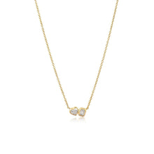 Load image into Gallery viewer, Two Small  Diamond Bezel Necklace
