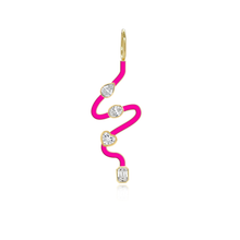 Load image into Gallery viewer, Wiggly Enamel Multi Diamonds Charm
