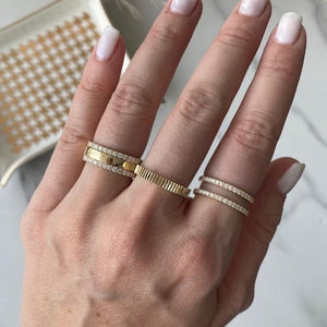 Pave Double Band Ring