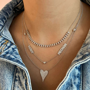 XL Diamond Heart Necklace