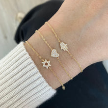 Load image into Gallery viewer, Tiny Pave Star of David Bracelet
