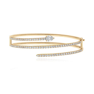 Wrap Pave Diamond Bangle