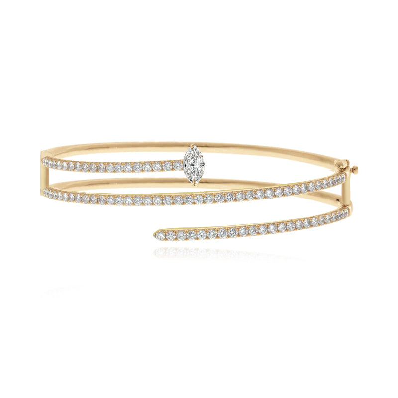 Wrap Pave Diamond Bangle