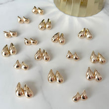 Load image into Gallery viewer, Large Golden Pear Earrings
