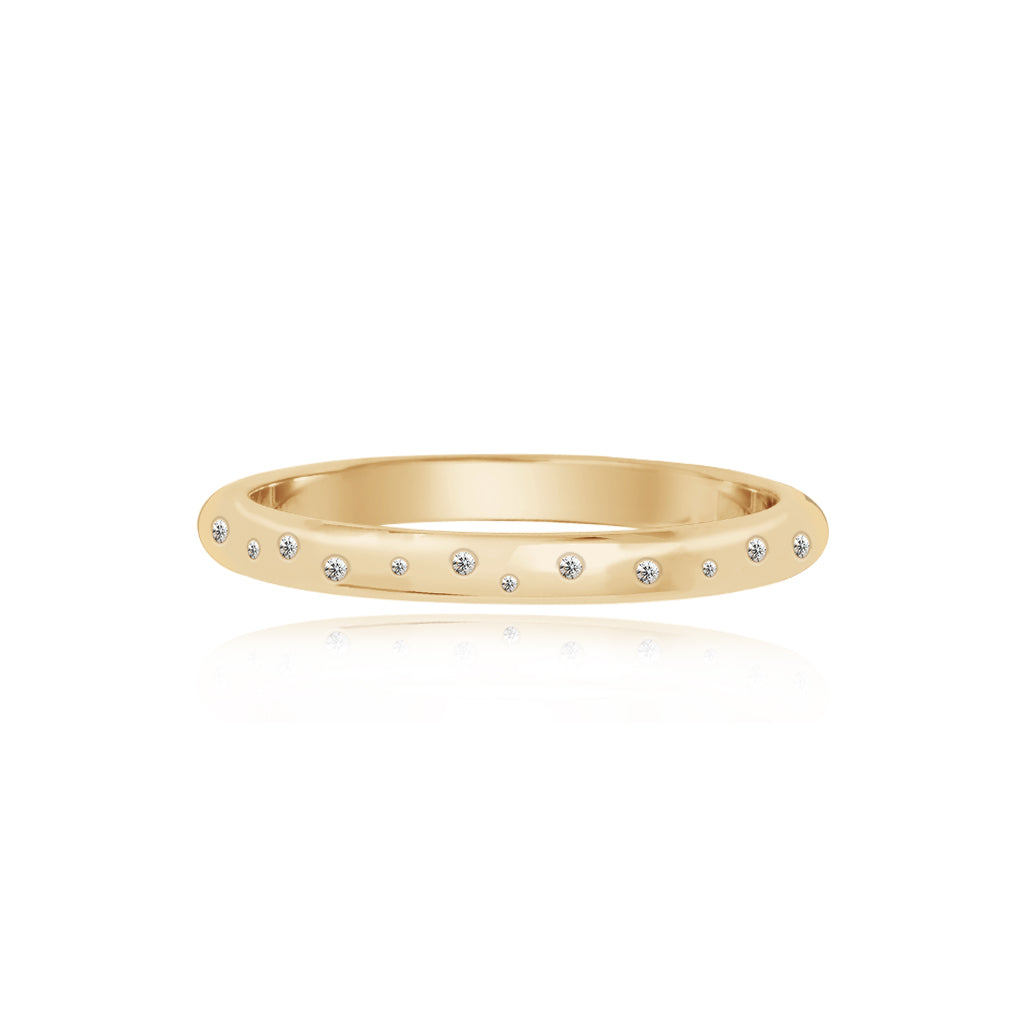 Scattered Diamonds Wedding Ring