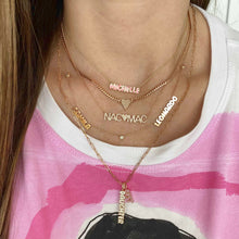 Load image into Gallery viewer, Multiple Cutout Gold Names and Multi Shape Diamonds Necklace
