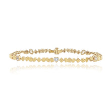 Load image into Gallery viewer, Multi Shape Diamond Golden Bracelet
