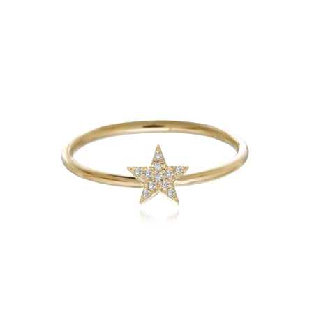 mini diamond star ring