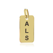 Load image into Gallery viewer, Men’s Diamond Initials Dog Tag Charm
