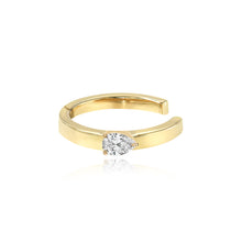 Load image into Gallery viewer, Mini Solitaire Gold Cuff
