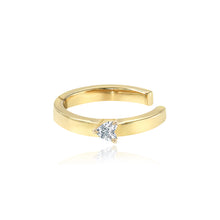 Load image into Gallery viewer, Mini Solitaire Gold Cuff
