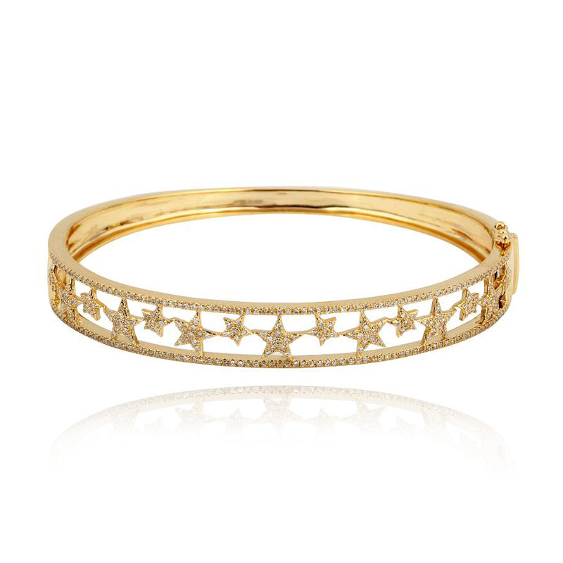 Gold Bangle with Stars