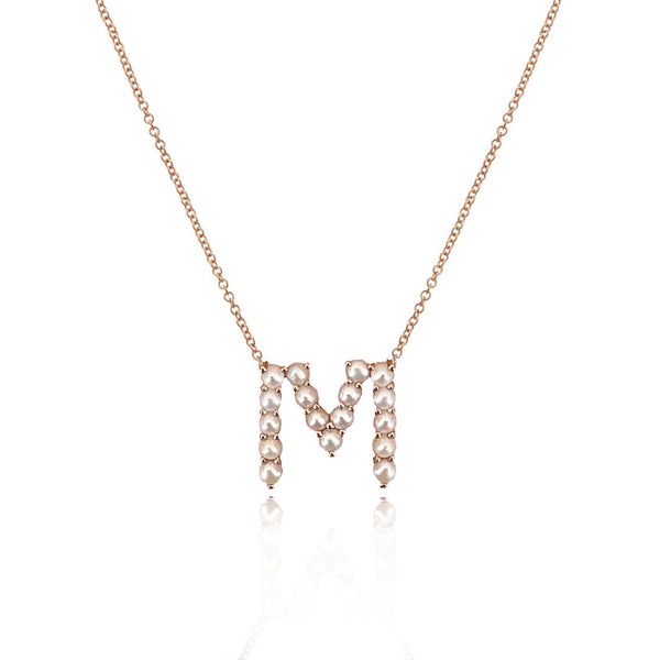 Pearl Initial Necklace