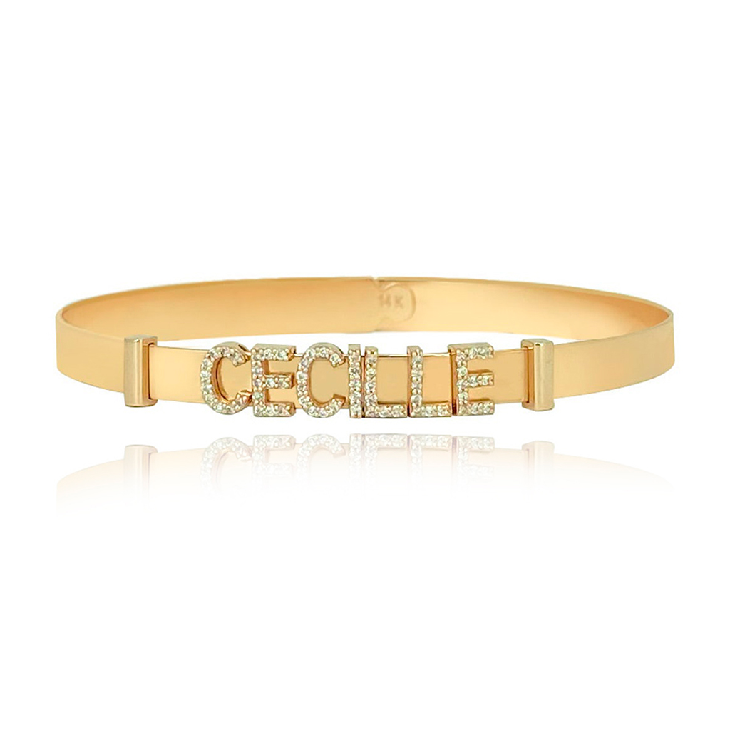 Buy Personalized Name Gold Bracelets – Alev Jewelry