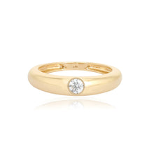 Load image into Gallery viewer, Petite Solitaire Diamond Dome Ring
