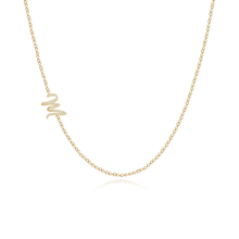 Load image into Gallery viewer, Side Pave Initial Necklace
