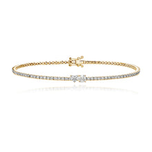 Load image into Gallery viewer, Two-Diamonds Tennis Bracelet
