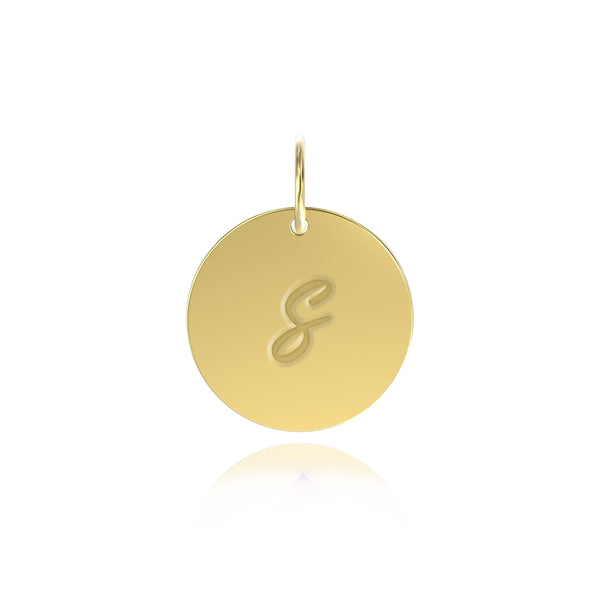 Personalized Gold Disc Charm